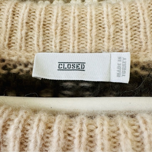 CLOSED knit alpaca blend sweater fair aisle Nordic print EUC XS D - Picture 8 of 8